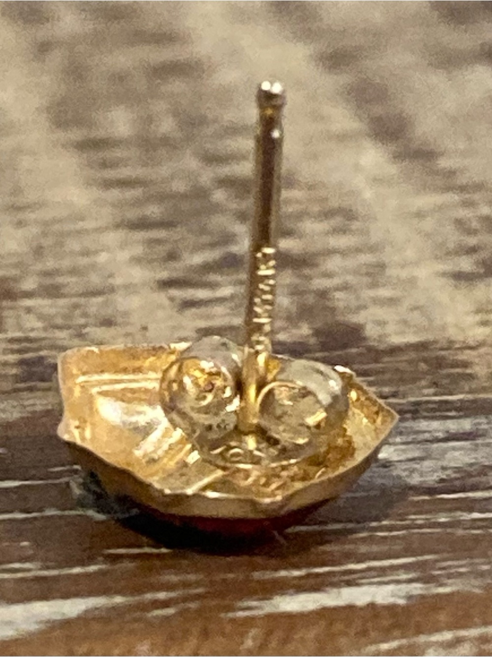 14K Gold Ladybug Enamel Earring Scrap Gold Single Earring with 10K Gold Backer - Picture 8 of 16